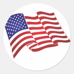 American Flagga Stickers Runt Klistermärke