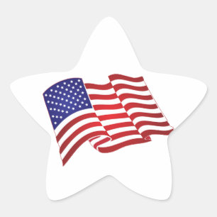 American Flagga Stickers Stjärnformat Klistermärke