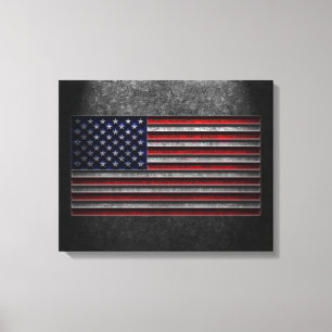 American Flagga Stone Struktur Canvastryck