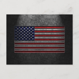American Flagga Stone Struktur Helg Vykort