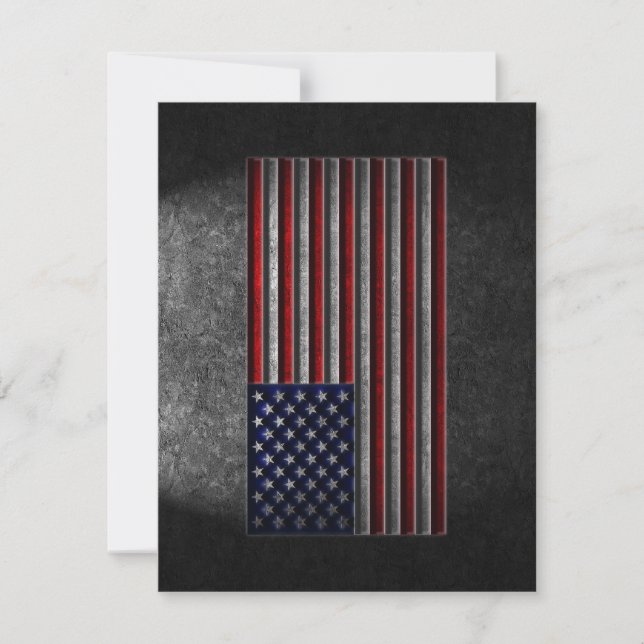 American Flagga Stone Struktur Julkort (Framsida)
