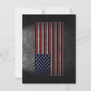American Flagga Stone Struktur Julkort