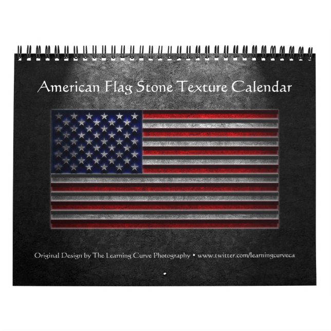 American Flagga Stone Struktur Kalender (Omslag)