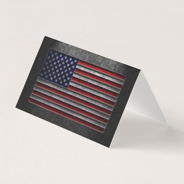 American Flagga Stone Struktur Kort (Framsida)