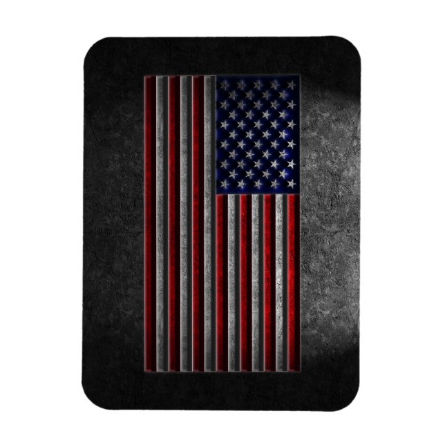 American Flagga Stone Struktur Magnet (Vertikal)
