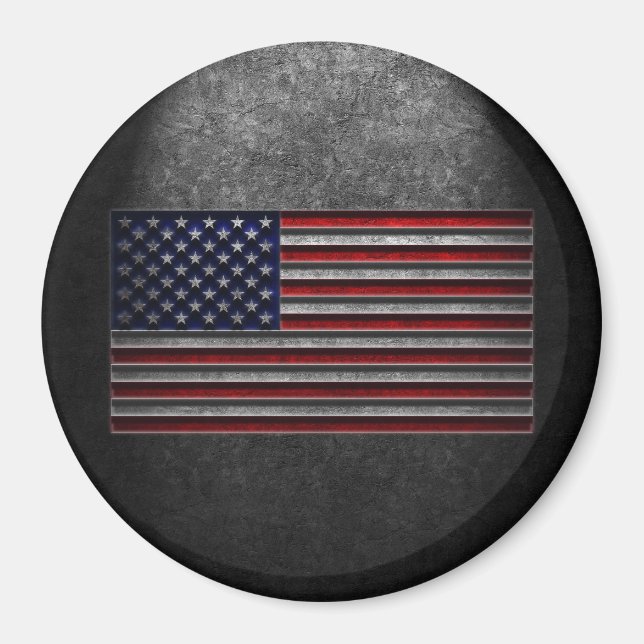 American Flagga Stone Struktur Magnet (Framsidan)