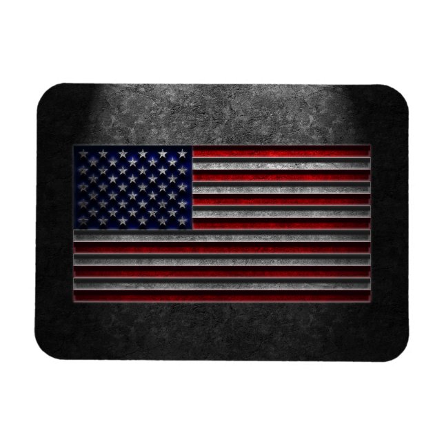 American Flagga Stone Struktur Magnet (Horisontell)