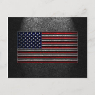 American Flagga Stone Struktur Vykort