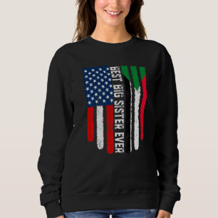 American Flagga & Sudan Flagga Best Big Sister någ T Shirt