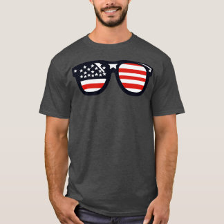 American Flagga Sunglasses T Shirt