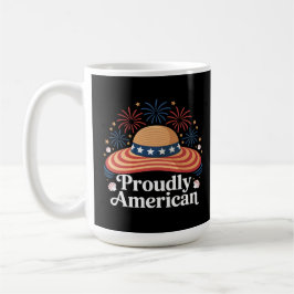 American Flagga Sunhat - stolt amerikansk Kaffemugg