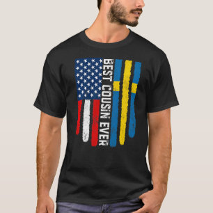 American Flagga & Sverige Flagga Best Cousin All F T Shirt