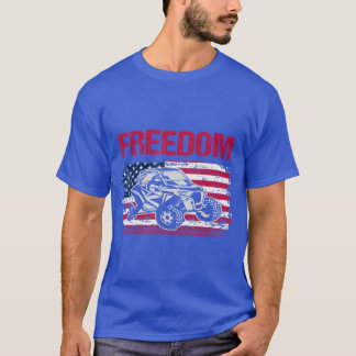 American Flagga SXS UTV Off Road Road Tävla Outdoo T Shirt