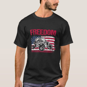 American Flagga Sxs Utv Off Road Road Tävla Outdoo T Shirt