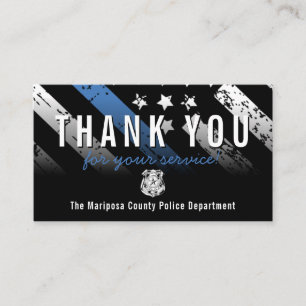 American Flagga Tack, Blue Line Visitkort