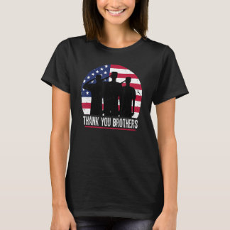 American Flagga Tack Brothers Patriotic Veteran T Shirt