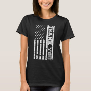 American Flagga Tack Usa Patriotic För manar & Wo T Shirt