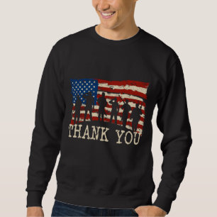 American Flagga Tack Veterans Lång Ärmad Tröja
