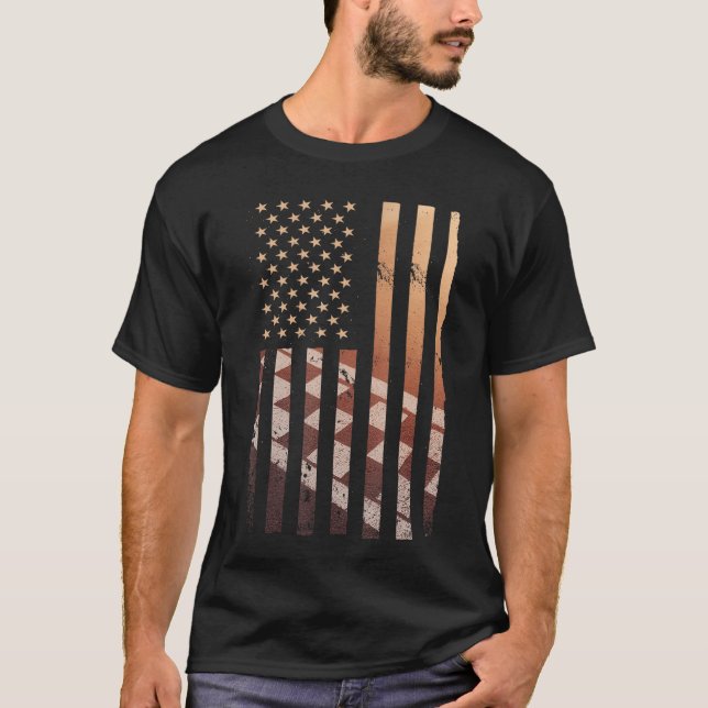 American Flagga Tävla Tävling USA Family Matching  T Shirt (Framsida)