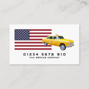 American Flagga Taxi Cab, Pris lista Visitkort