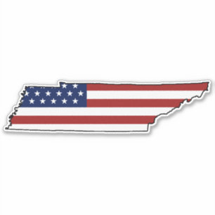 American Flagga Tennessee Klistermärken