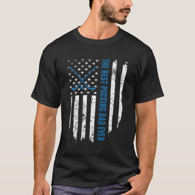American Flagga the best Pucking Pappa nånsin Ice  T Shirt (Framsida)