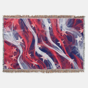 American flagga Throw Blanket Filt