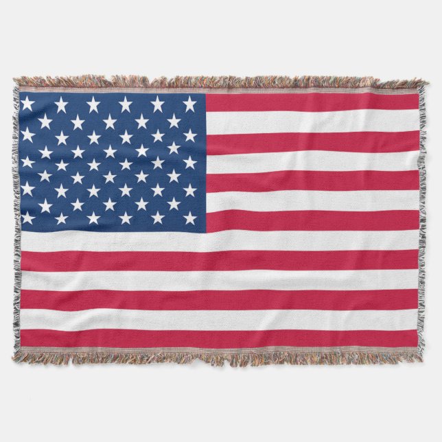 American Flagga Throw Blanket USA Filt (Framsidan)