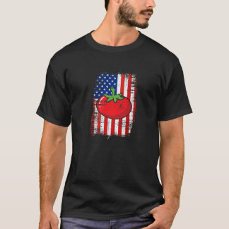 American Flagga Tomato Whisperer Kärlek Growing To T Shirt