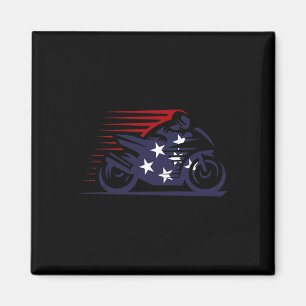 American Flagga Toppen Bike Moto Gp Independence d Magnet