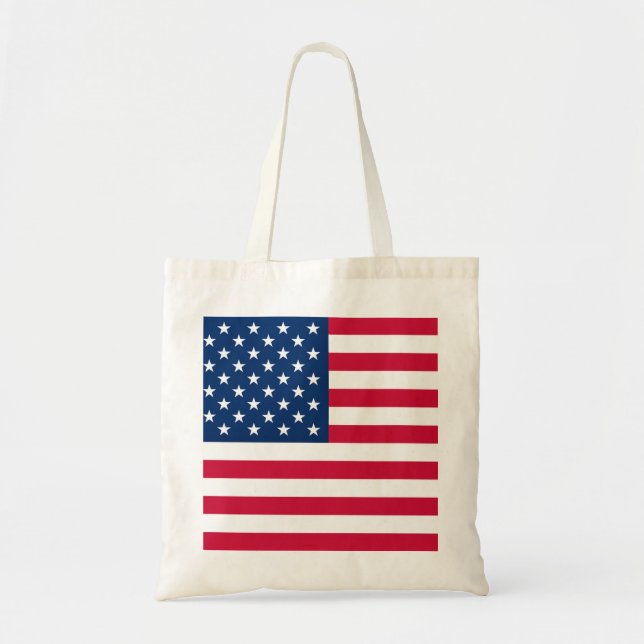 American Flagga Tote Bag USA Tygkasse (Framsidan)
