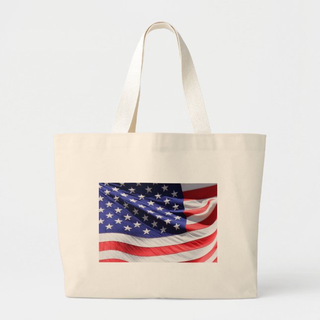 American Flagga Tote Jumbo Tygkasse (Framsidan)