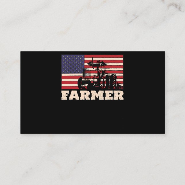 American Flagga Tractor Visitkort (Framsida)