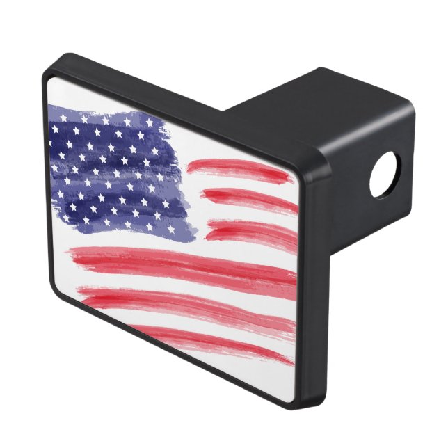 American Flagga Trailer Hitch Cover Dragkroksskydd (Topp Höger)