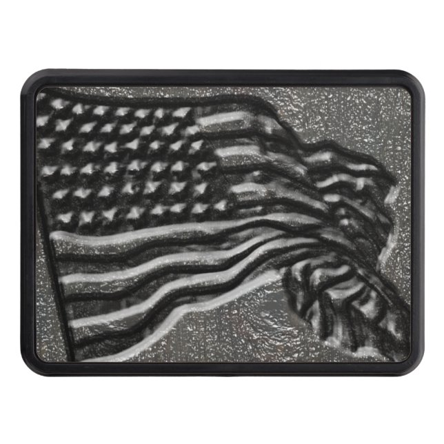 American Flagga Trailer Hitch Cover Skydd För Dragkrok (Framsidan)