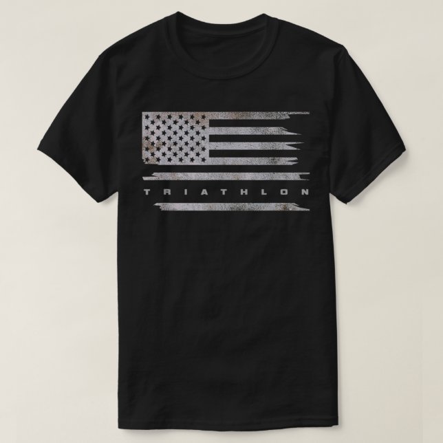 American Flagga Triathlon Apparel Triathlon T Shirt (Design framsida)