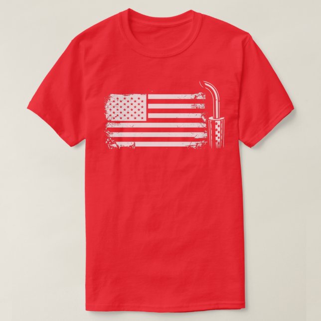 American Flagga Trucker T Shirt (Design framsida)