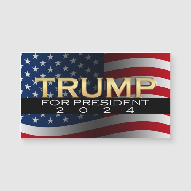 American Flagga Trump 2024 Guld Patriotic (Framsida)
