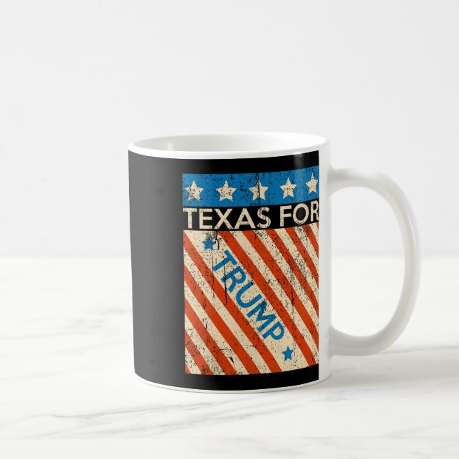 American Flagga Trump 2024 Reelection Texas Trump Kaffemugg (Höger)