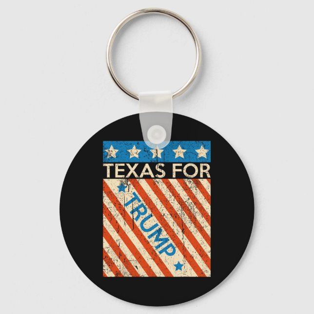 American Flagga Trump 2024 Reelection Texas Trump Nyckelring (Framsida)