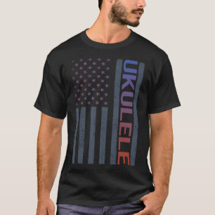 American Flagga Ukulele T Shirt