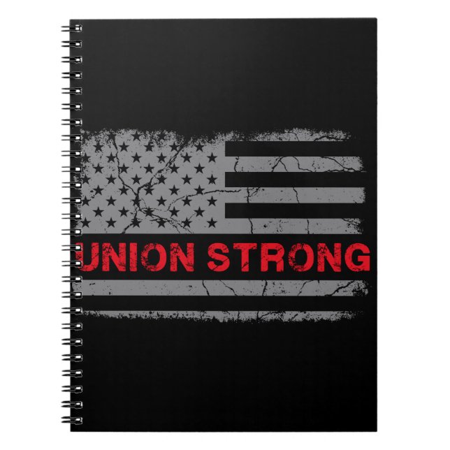 American Flagga Union Strong Anteckningsbok (Framsidan)