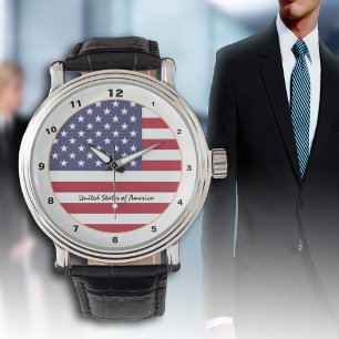 American Flagga & United Stater mode USA /design Armbandsur