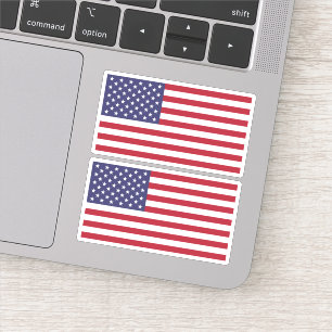 American flagga - uppsättning med två klistermärken