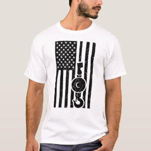 AMERICAN FLAGGA US FLAGGA Crane Operator Twing Las T Shirt