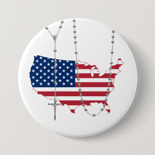 American Flagga USA Heliga Rosary Knapp