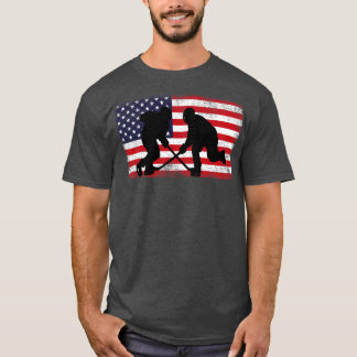 American Flagga USA Hockey för manar Women Kids Bo T Shirt