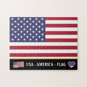 American Flagga & USA land / United Stater Pussel