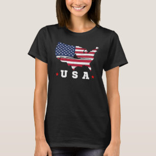 American Flagga USA Patriotic Sports American Flag T Shirt