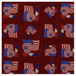 American Flagga USA: Soccer Ball Red Background Tyg